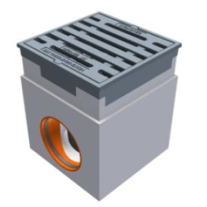 Niðurfall m hreinsifötu 300x300 D400 teng.DN 150